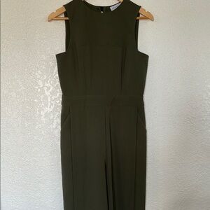 GIBSON Latimer Elegant Sleeveless Olive Jumpsuits